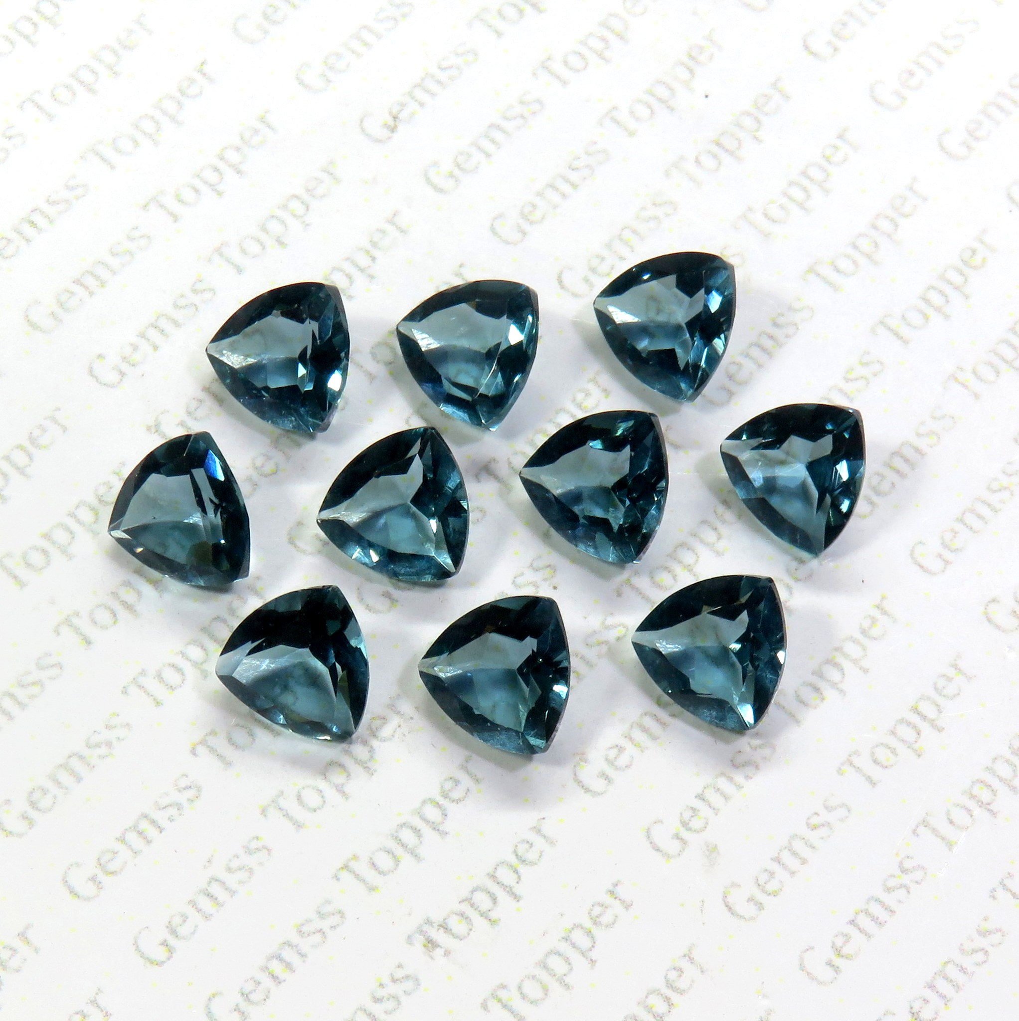 London Blue Topaz 3x3 mm Trillion Cut